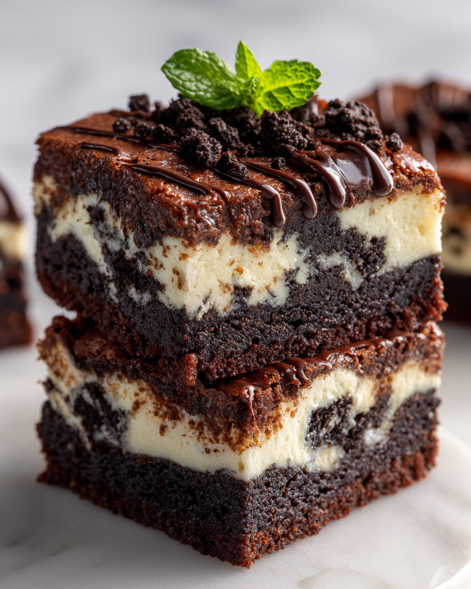 Brownies de cheesecake de Oreo: receta fácil y deliciosa con chocolate y crema, perfectos para fiestas y celebraciones.