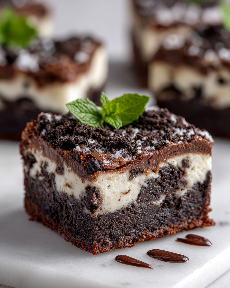 Brownies de cheesecake de Oreo: receta fácil y deliciosa con chocolate y crema, perfectos para fiestas y celebraciones.