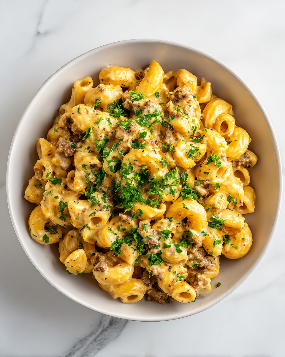 Disfruta de una Pasta con Sabor a Hamburguesa cover image 3177