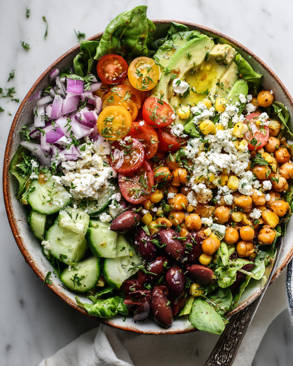 Ensalada Cobb vegana vibrante y nutritiva, ideal para primavera y Semana Santa,1