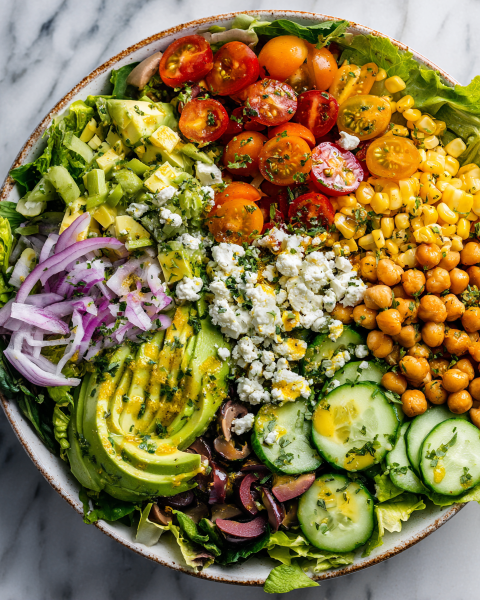 Ensalada Cobb vegana vibrante y nutritiva, ideal para primavera y Semana Santa,1