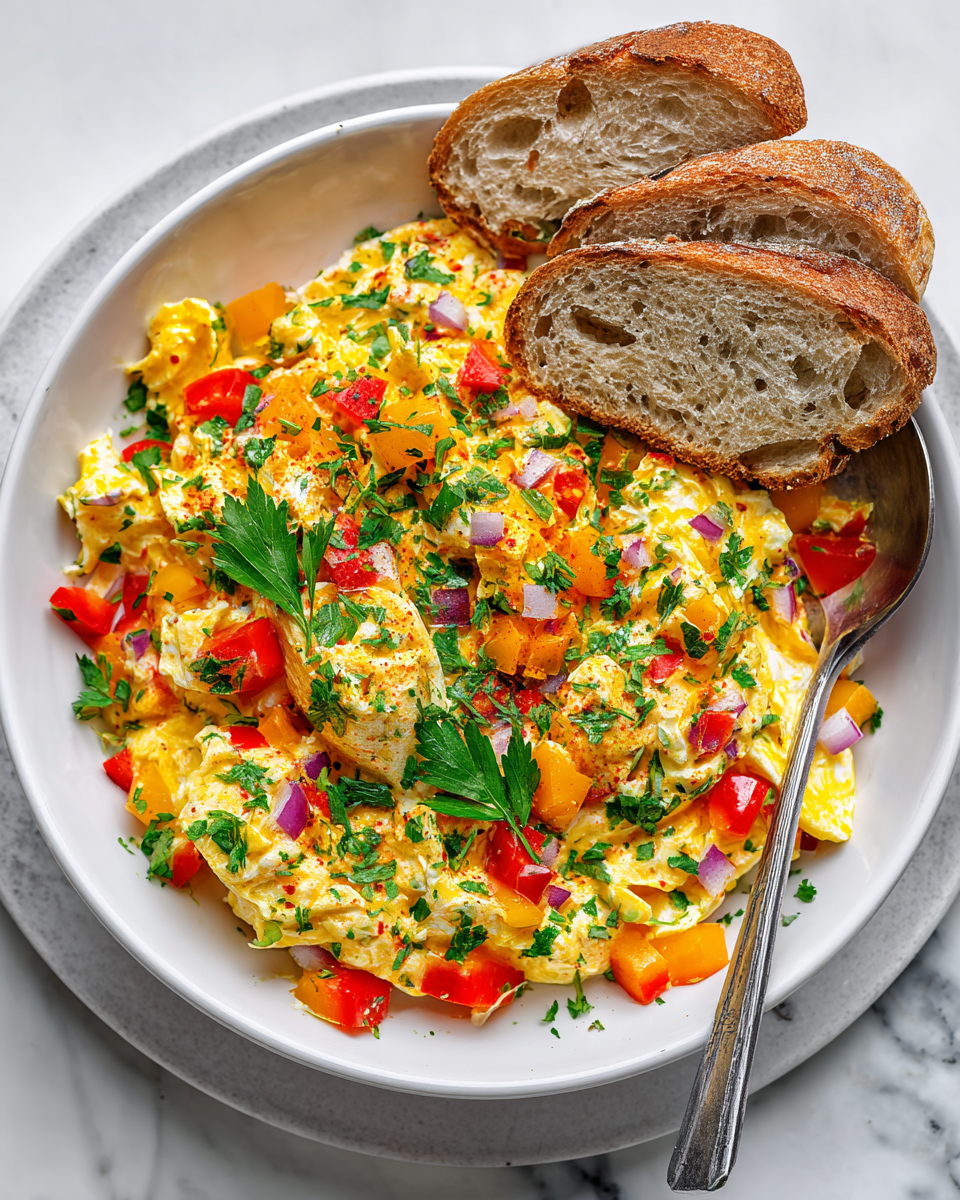 Ensalada de huevo nigeriana colorida y deliciosa, ideal para celebraciones de otoño, llena de sabor y frescura.