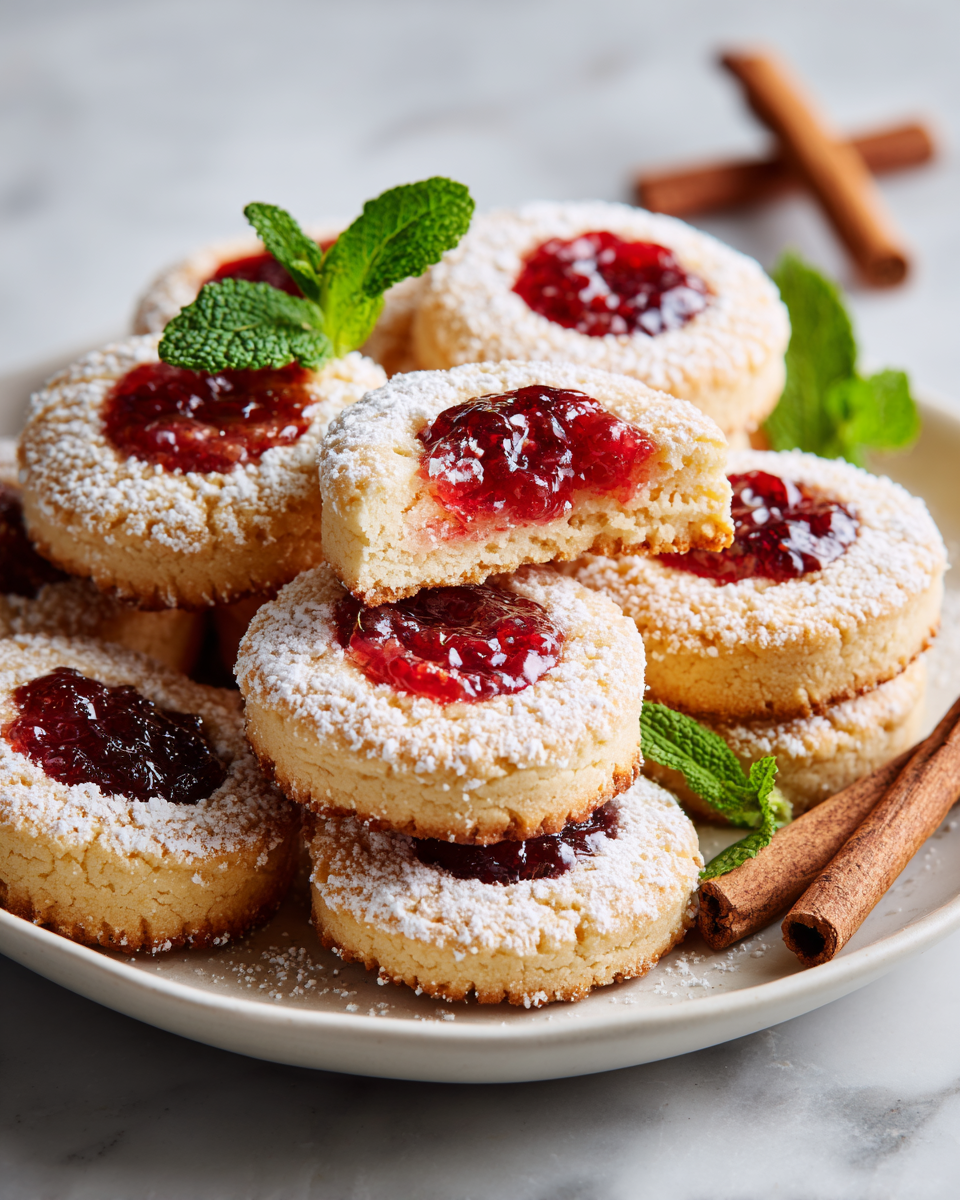 Cookies de pulgar suaves y mantecosas, ideales para compartir en otoño.