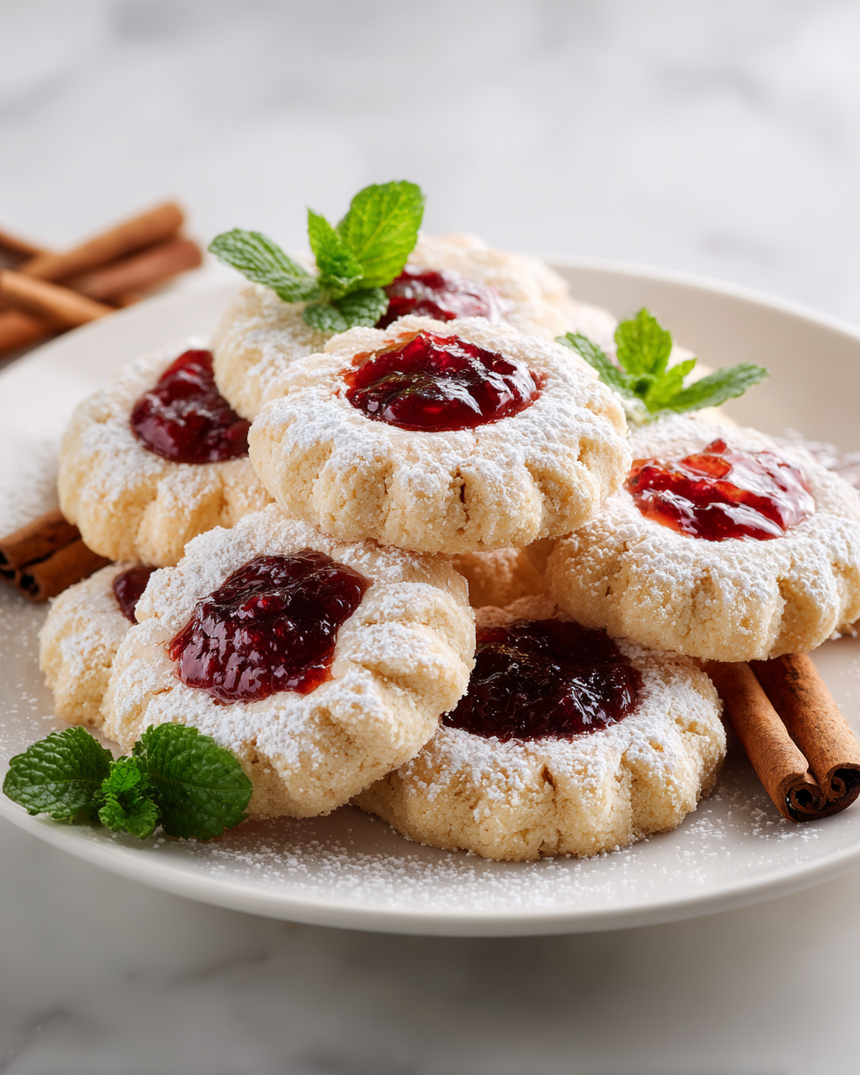 Cookies de pulgar suaves y mantecosas, ideales para compartir en otoño.