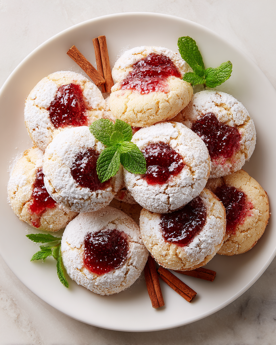 Cookies de pulgar suaves y mantecosas, ideales para compartir en otoño.