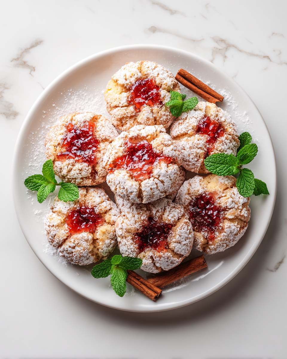 Cookies de pulgar suaves y mantecosas, ideales para compartir en otoño.