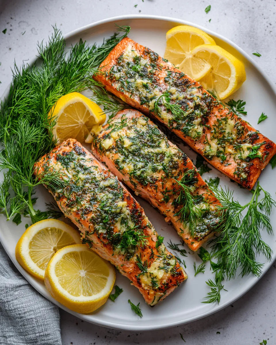 Paquetes de salmón al ajo y hierbas listos para hornear
