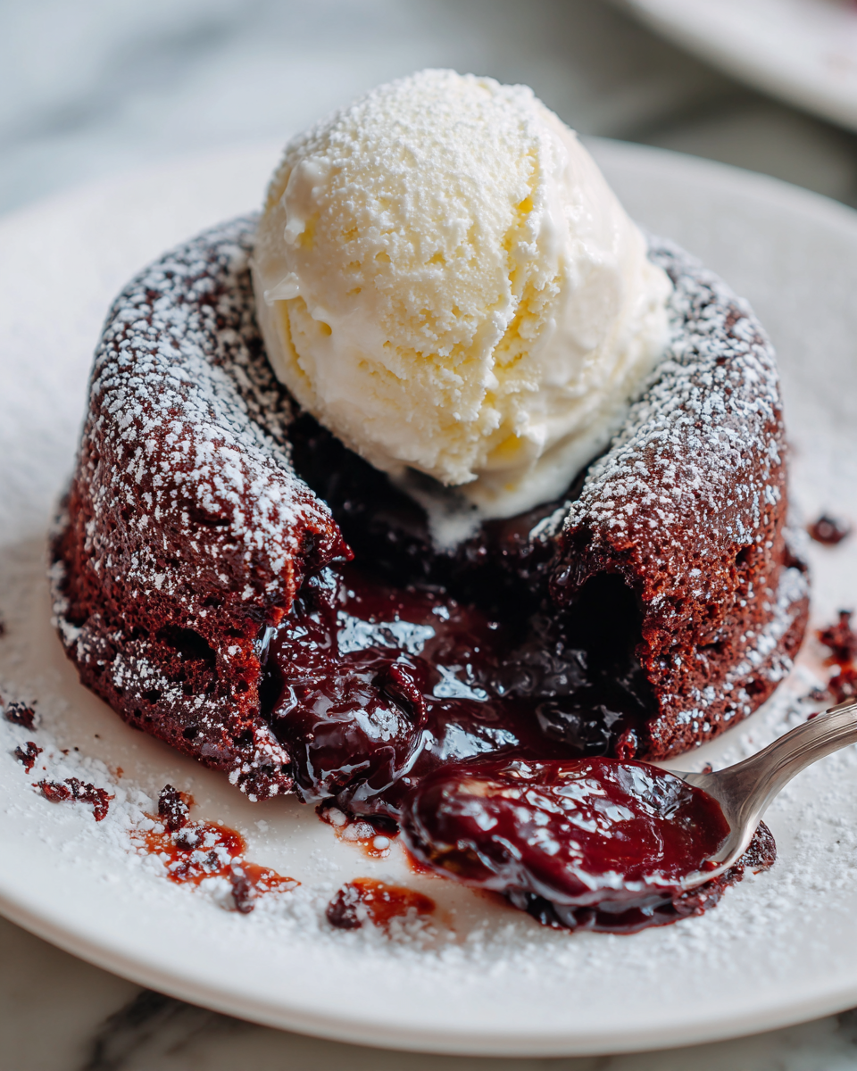 Pastel de lava de chocolate derretido, ideal para celebrar el otoño en España.