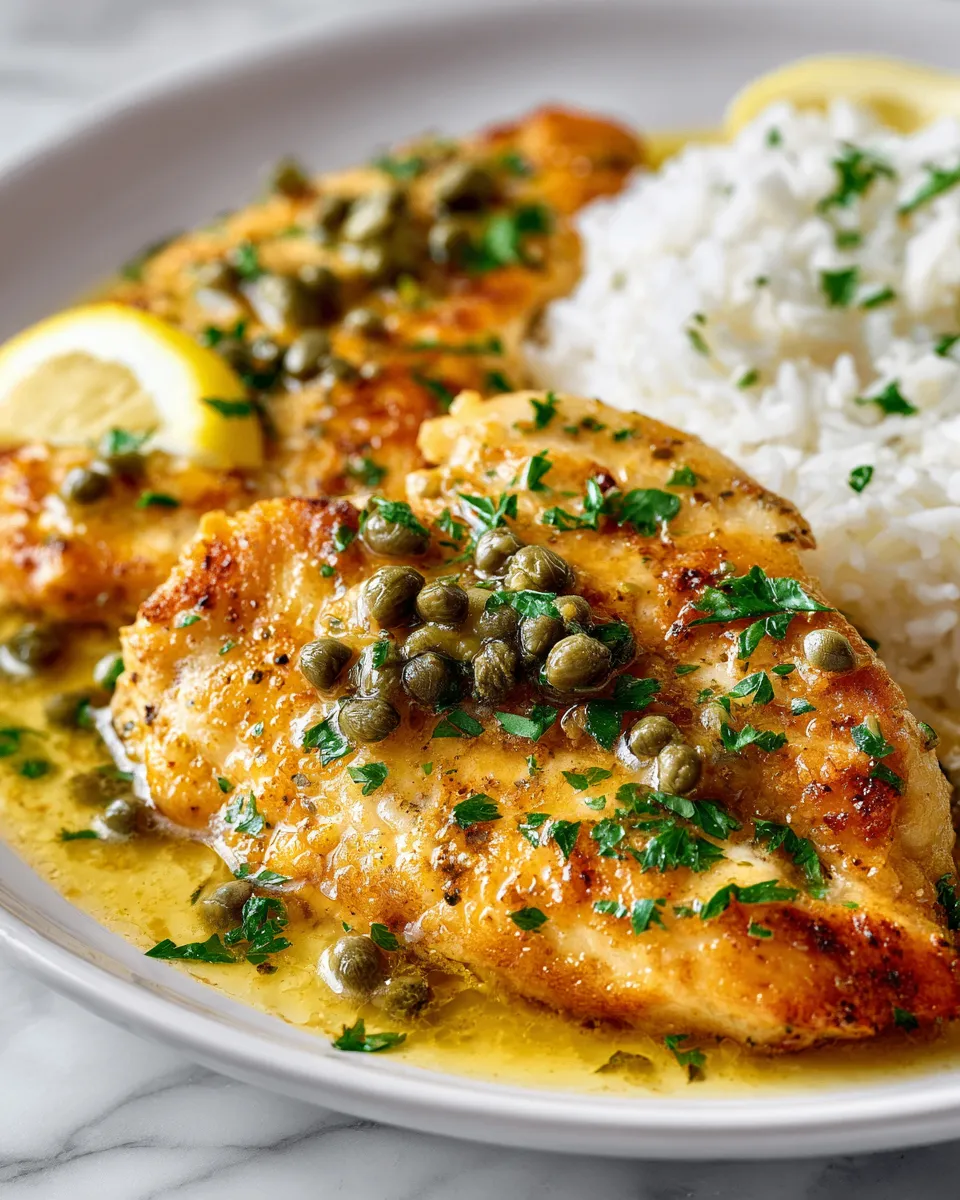 Delicioso Pollo Piccata al Limón en Olla de Cocción Lenta Receta de Pollo Piccata al Limón cocinado a fuego lento, ideal para cenas festivas.