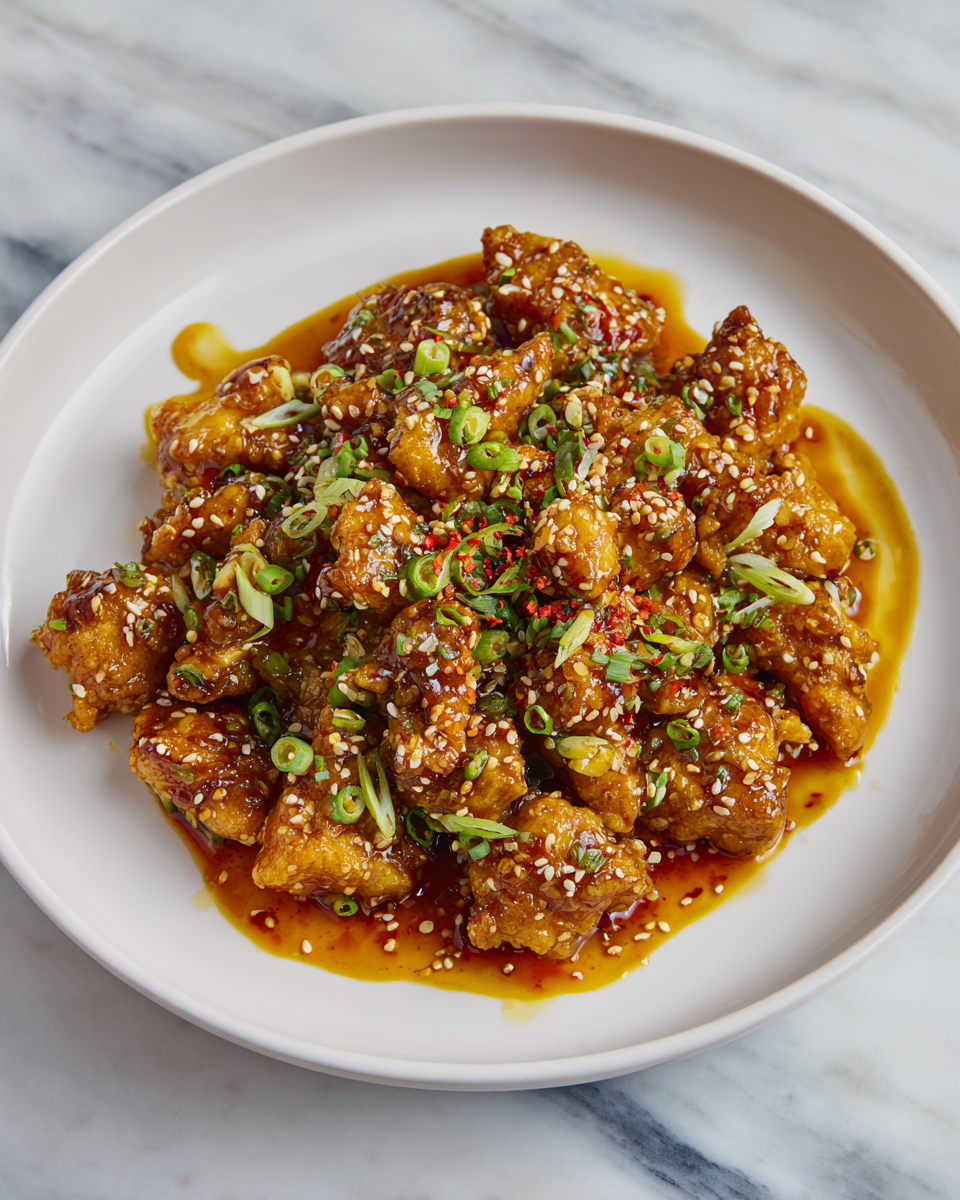 Receta rápida de pollo sésamo, combinando sabores dulces y salados, perfecta para reuniones.