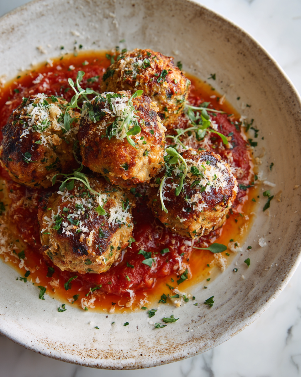 Deliciosas albóndigas de pavo caseras, jugosas y fáciles de preparar, ideales para reuniones familiares o cenas íntimas.