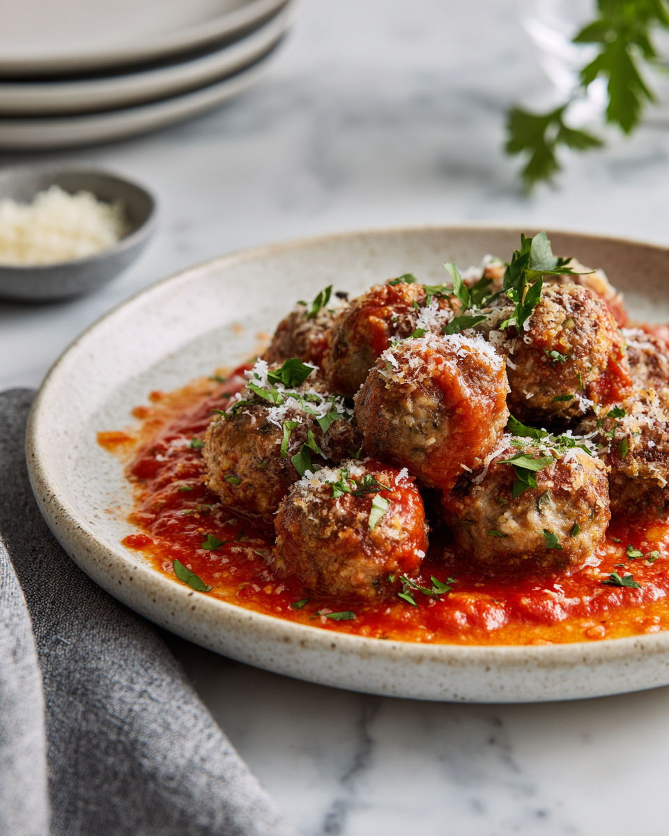 Deliciosas albóndigas de pavo caseras, jugosas y fáciles de preparar, ideales para reuniones familiares o cenas íntimas.