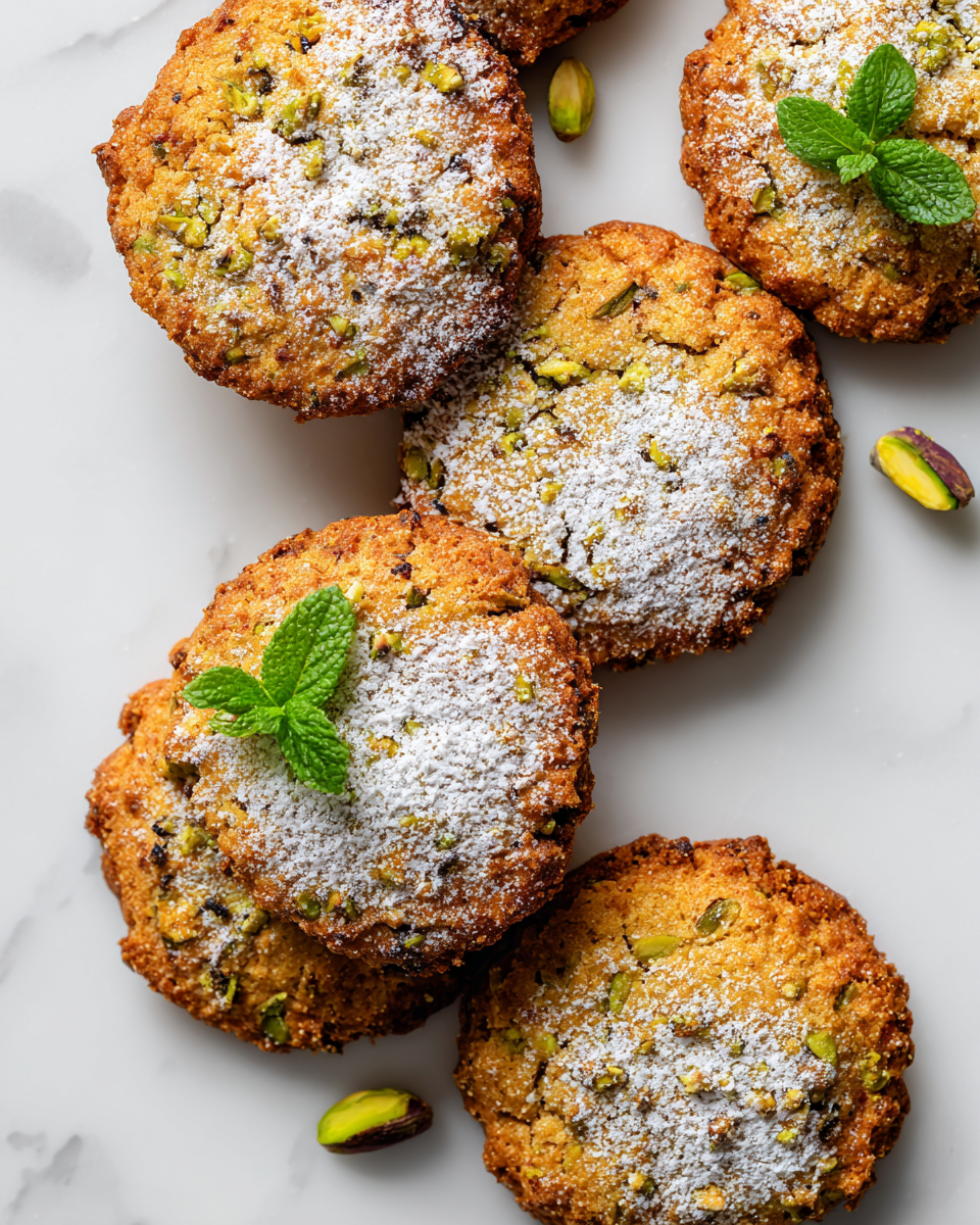Barazek de Sésamo y Pistacho: Deliciosas galletas ideales para compartir, combinando sésamo crujiente y pistacho en cada bocado.