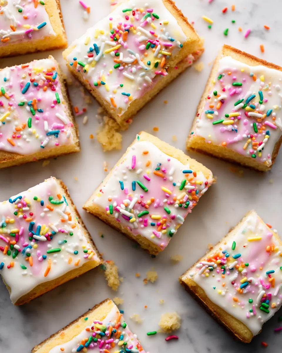 Barras de galleta de azúcar suaves y glaseadas, perfectas para compartir en celebraciones y festividades.