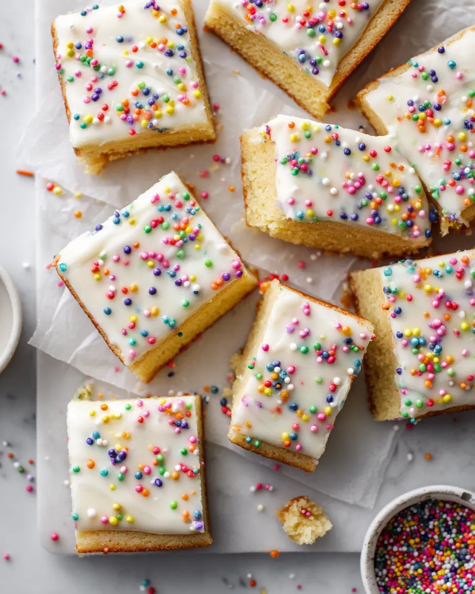 Barras de galleta de azúcar suaves y glaseadas, perfectas para compartir en celebraciones y festividades.