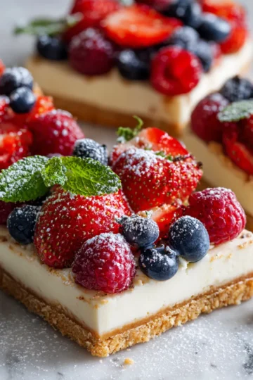 Tarta de frutas del bosque colorida y deliciosa, perfecta para el verano.
