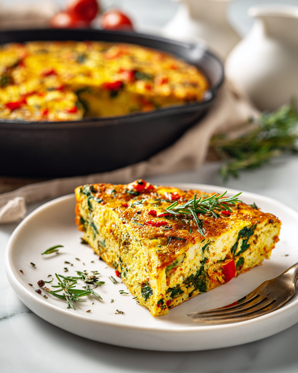 Cazuela de huevo salada con verduras y quesos, ideal para brunch familiar en otoño