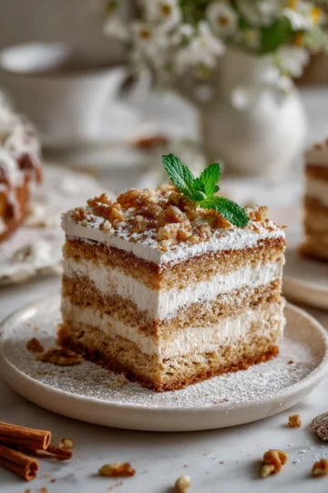 Delicioso pastel Amish, húmedo y lleno de especias, ideal para compartir en reuniones familiares y festividades