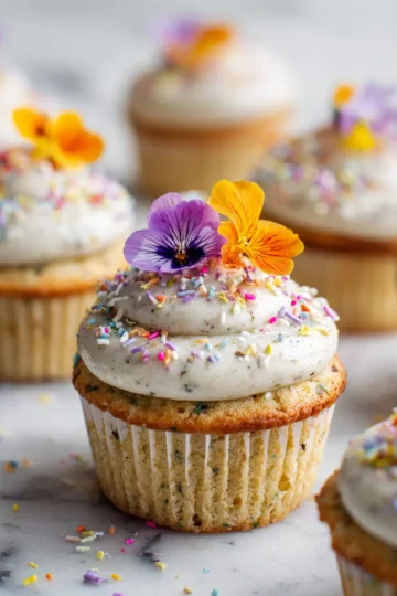 Deliciosos cupcakes de vainilla esponjosos ideales para celebrar, fáciles de preparar y perfectos para el verano en España.