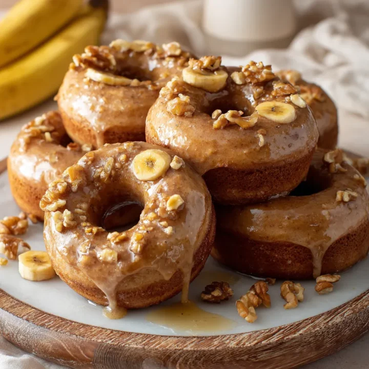 Deliciosos Donuts de Pan de Plátano para el Otoño Irresistibles donuts de pan de plátano, perfectos para el otoño, suaves y crujientes, ideales para un desayuno reconfortante.