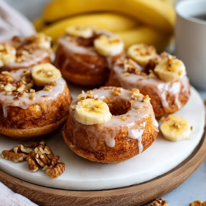 Deliciosos Donuts de Pan de Plátano para el Otoño Irresistibles donuts de pan de plátano, perfectos para el otoño, suaves y crujientes, ideales para un desayuno reconfortante.