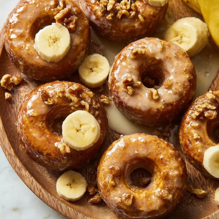 Deliciosos Donuts de Pan de Plátano para el Otoño Irresistibles donuts de pan de plátano, perfectos para el otoño, suaves y crujientes, ideales para un desayuno reconfortante.