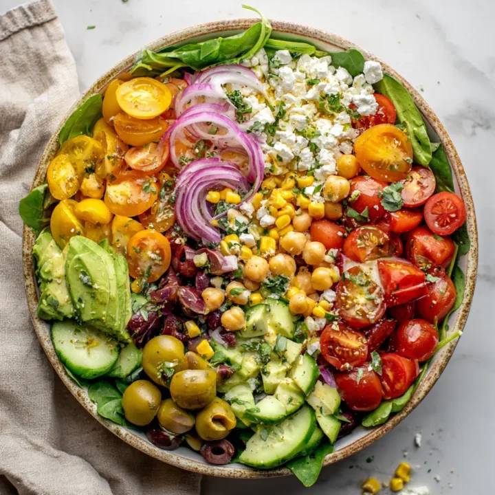 Deliciosa Ensalada Cobb Vegana para la Primavera Ensalada Cobb vegana vibrante y nutritiva, ideal para primavera y Semana Santa,1