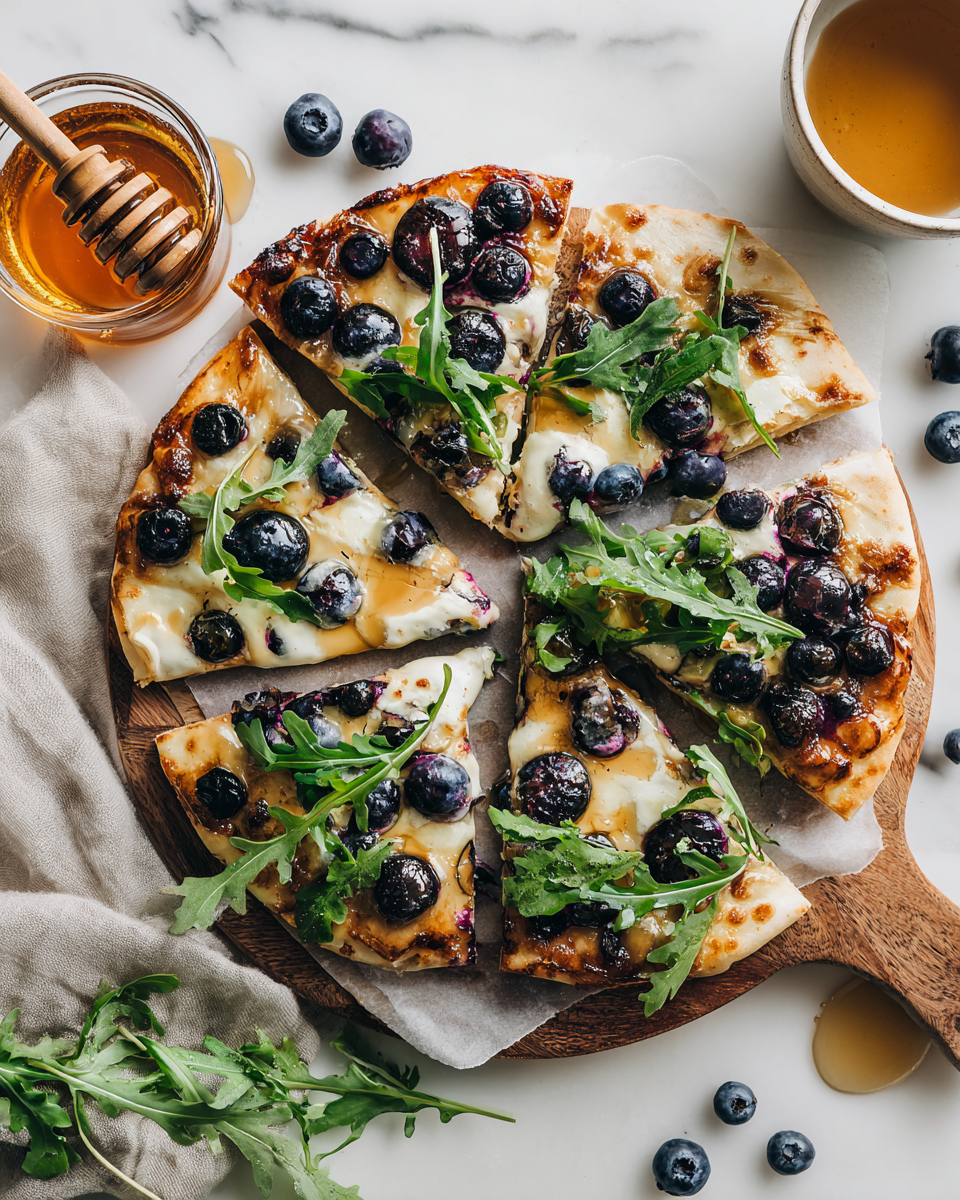 Flatbread de brie y arándanos, una deliciosa receta fácil de hacer para tus reuniones