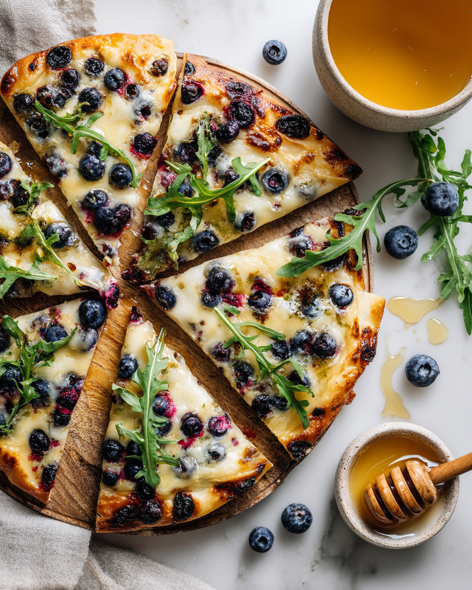 Flatbread de brie y arándanos, una deliciosa receta fácil de hacer para tus reuniones