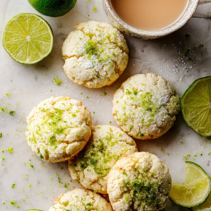 Deliciosas galletas de lima clave, esponjosas y refrescantes, ideales para compartir en primavera.