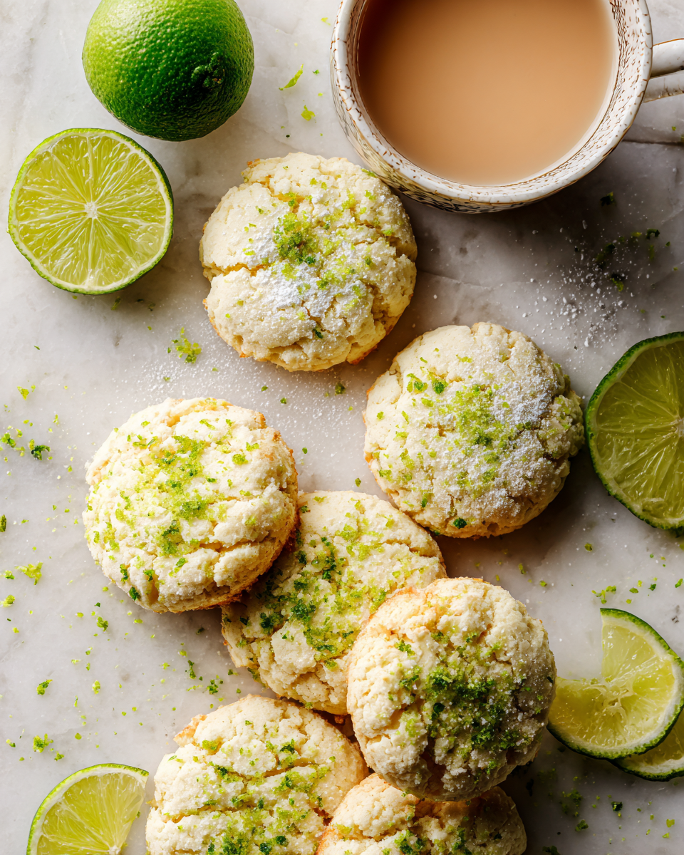 Galletas de Lima Clave para la Primavera Deliciosas galletas de lima clave, esponjosas y refrescantes, ideales para compartir en primavera.