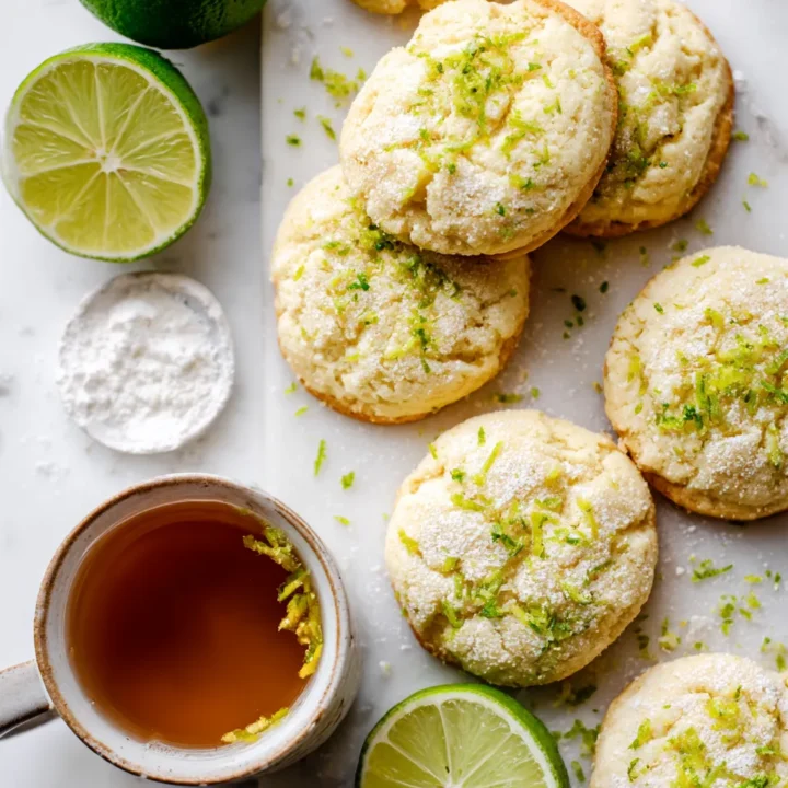 Deliciosas galletas de lima clave, esponjosas y refrescantes, ideales para compartir en primavera.