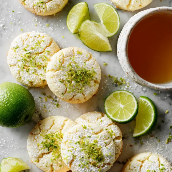 Deliciosas galletas de lima clave, esponjosas y refrescantes, ideales para compartir en primavera.