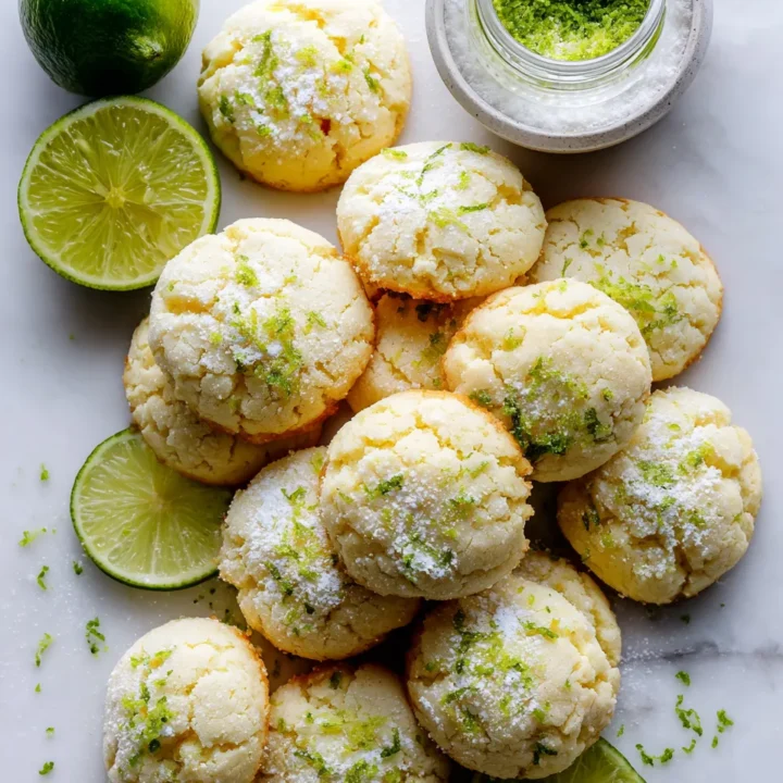 Deliciosas galletas de lima clave, esponjosas y refrescantes, ideales para compartir en primavera.