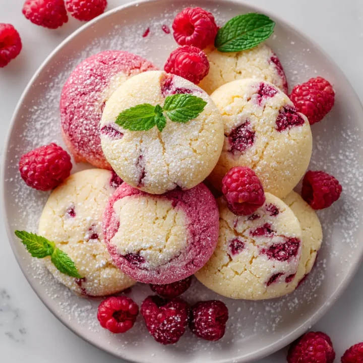 Deliciosas galletas de limón y frambuesa, perfectas para cualquier ocasión con una explosión de frescura y sabor.