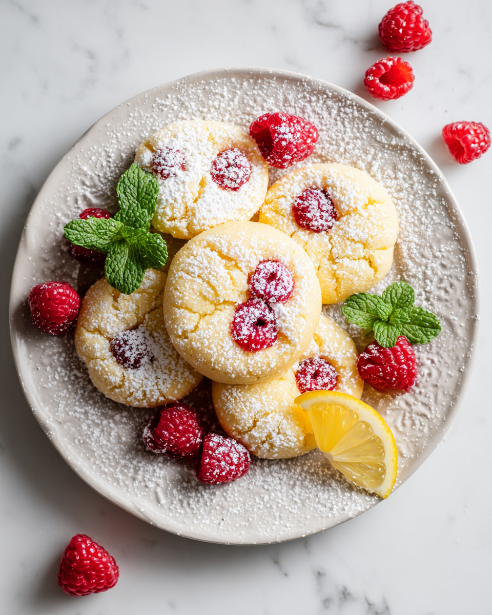 Deliciosas galletas de limón y frambuesa, perfectas para cualquier ocasión con una explosión de frescura y sabor.