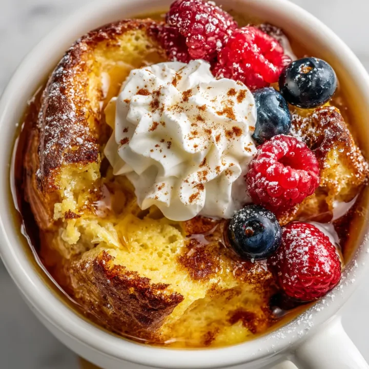 Mug de Tostada Francesa: El Desayuno Ideal Delicioso Mug de Tostada Francesa fácil de cocinar, ideal para desayuno en 10 minutos.