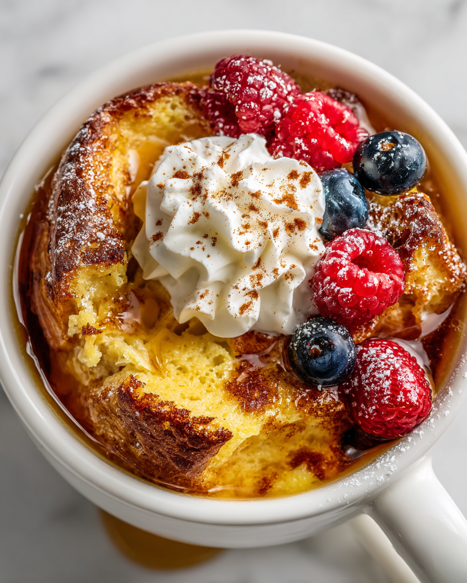 Mug de Tostada Francesa: El Desayuno Ideal Delicioso Mug de Tostada Francesa fácil de cocinar, ideal para desayuno en 10 minutos.