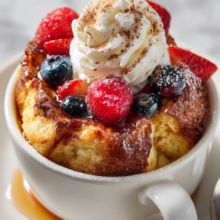 Mug de Tostada Francesa: El Desayuno Ideal Delicioso Mug de Tostada Francesa fácil de cocinar, ideal para desayuno en 10 minutos.