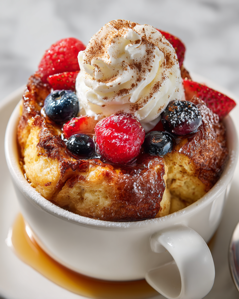 Mug de Tostada Francesa: El Desayuno Ideal Delicioso Mug de Tostada Francesa fácil de cocinar, ideal para desayuno en 10 minutos.