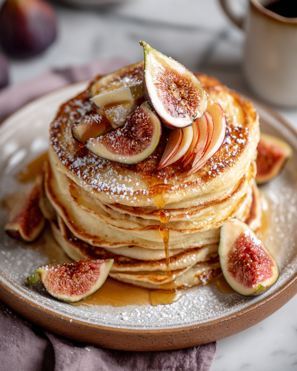 Pancakes esponjosos dorados y suaves ideales para un desayuno acogedor en casa.