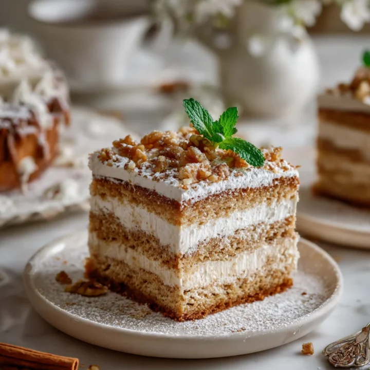 Delicioso pastel Amish, húmedo y lleno de especias, ideal para compartir en reuniones familiares y festividades