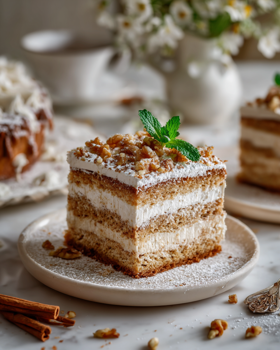 Delicioso pastel Amish, húmedo y lleno de especias, ideal para compartir en reuniones familiares y festividades