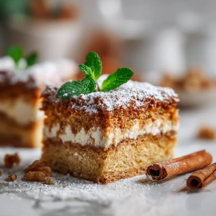 Delicioso pastel Amish, húmedo y lleno de especias, ideal para compartir en reuniones familiares y festividades