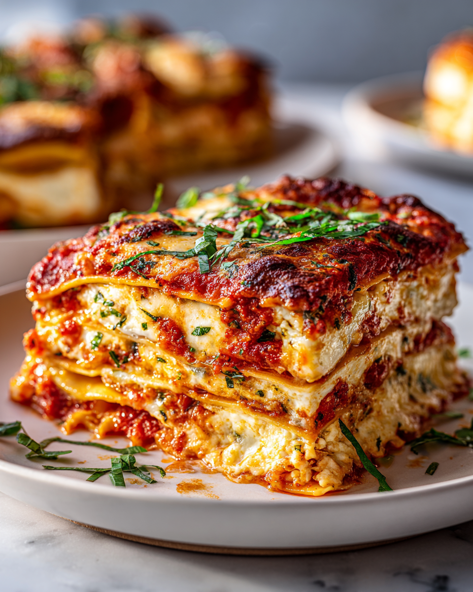 Ravioles al horno con queso y salsa marinara, ideales para cenas familiares
