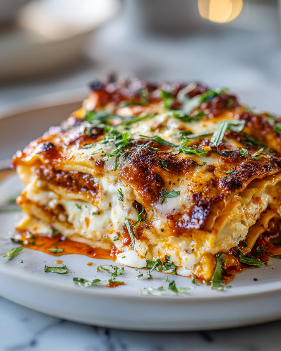 Ravioles al horno con queso y salsa marinara, ideales para cenas familiares