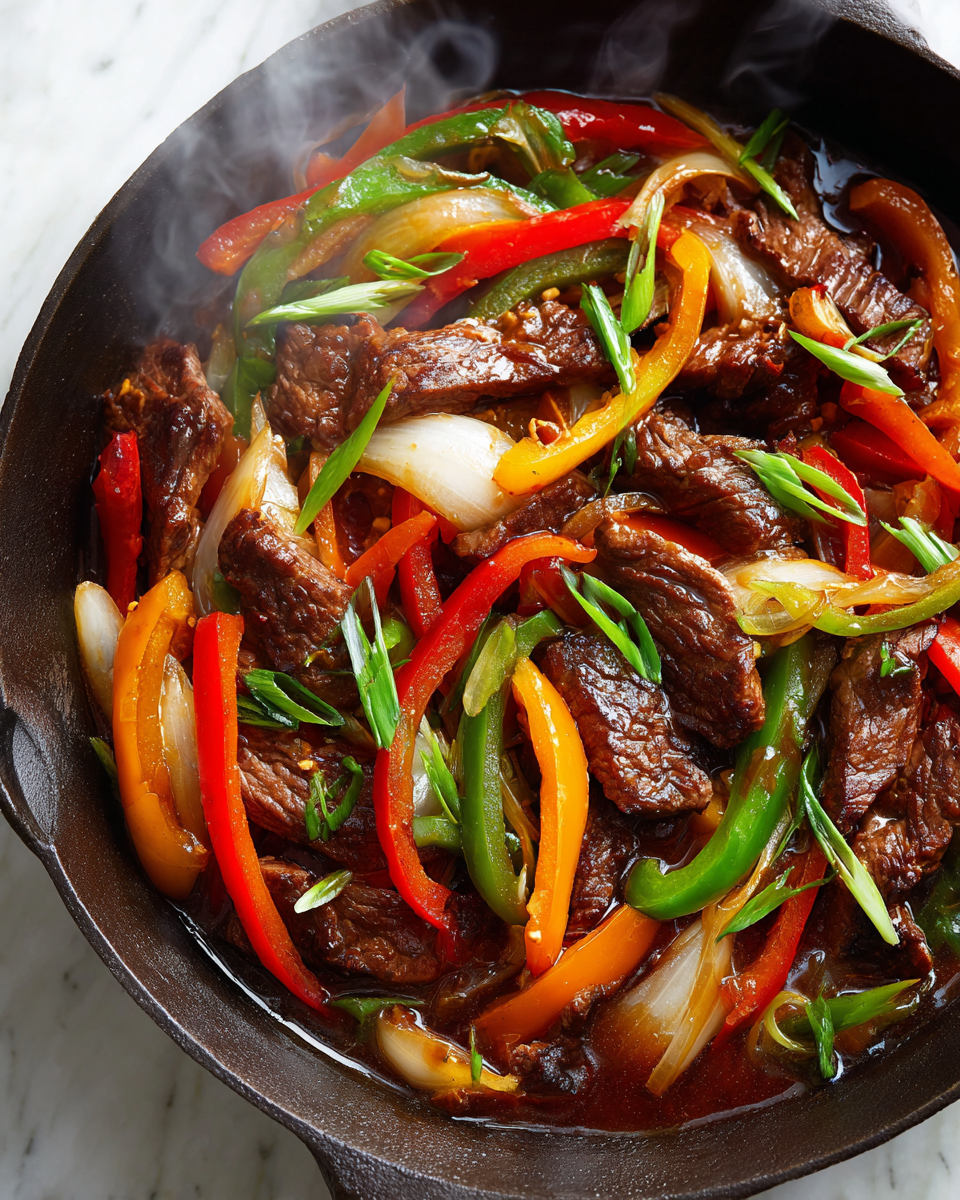 Salteado de carne de res con verduras frescas, receta rápida y sabrosa para toda la familia, ideal para cenas en otoño.