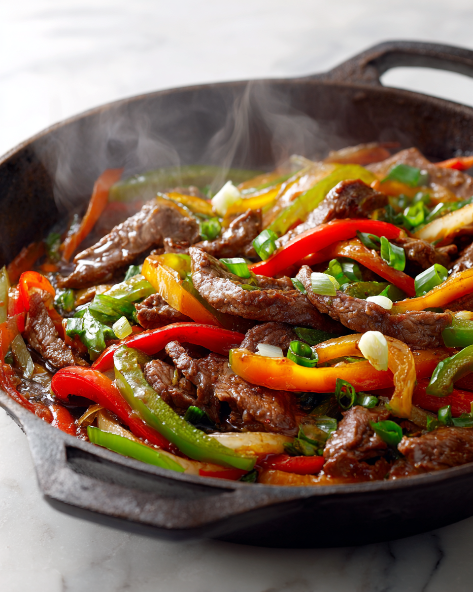 Salteado de carne de res con verduras frescas, receta rápida y sabrosa para toda la familia, ideal para cenas en otoño.