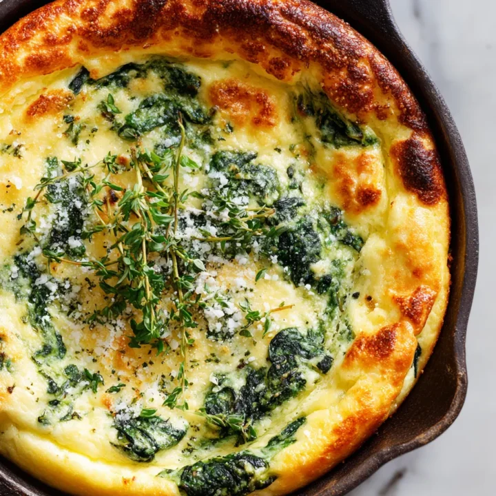 Delicioso Soufflé de Espinacas para Celebrar la Primavera Soufflé de espinacas fresco y esponjoso, ideal para celebraciones primaverales, fácil de preparar y delicioso.