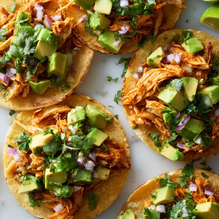 Deliciosos Tacos de Pollo Rostizado en 30 Minutos Tacos de pollo rostizado, rápidos y deliciosos, ideales para cenas. Comida acogedora y festiva, listos en 30 minutos.